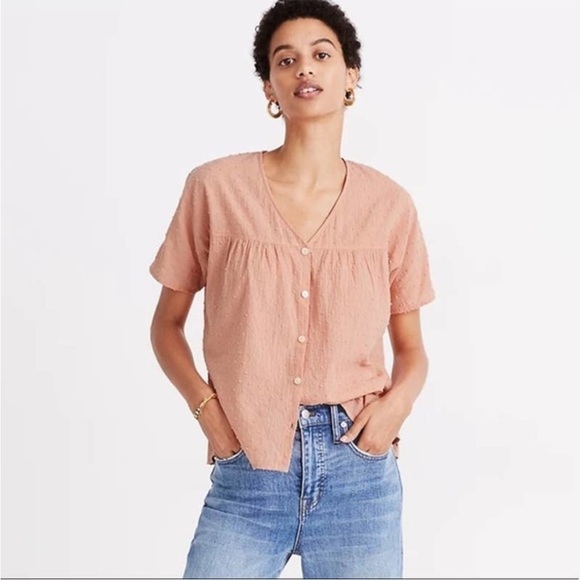 Madewell rhyme swiss dot button down blouse size XS - Picture 1 of 8